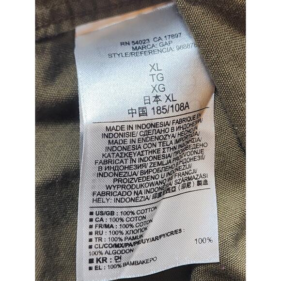 GAP Modern Oxford Shirt Womens XL Camo Long Sleeve Tapered Fit Camouflage Button - Picture 10 of 10